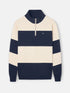 Silbon Sudadera Media Cremallera Raya Ancha Azul Marino