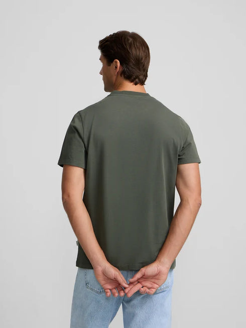 Silbon Camiseta Lisa Minilogo Parche Khaki