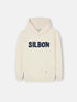 Silbon Sudadera Kids Capucha Parche Contraste Crema