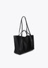 Shopper Efecto Piel Asa Doble Negro Lola Casademunt