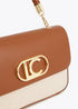 Bandolera con Solapa Efecto Piel Bicolor Crudo-Marron Lola Casademunt LS2604037