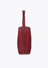Shopper Efecto Piel con Pompones a Contraste Burdeos Lola Casademunt
