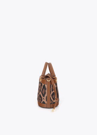 Bolso Bombonera Animal Print Marron-Negro LF2604016