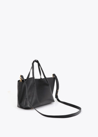 Bandolera Efecto Piel Asa Doble Negro Lola Casademunt