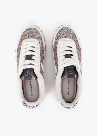 Deportiva Combinada en Diferentes Materiales y Piel Metal-Crudo LF2605016