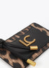 Tarjetero Efecto Piel Animal Print con Bolsillo Delantero Efecto Piel Negro-Marron LF2612011