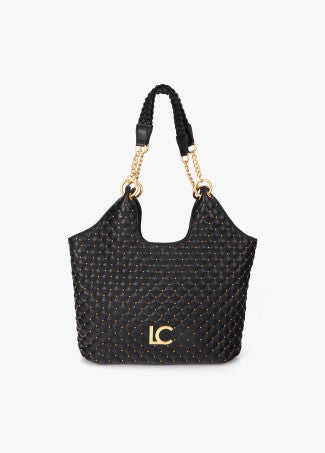 Shopper Acolchada con Mini Tachas Negro LF2604023