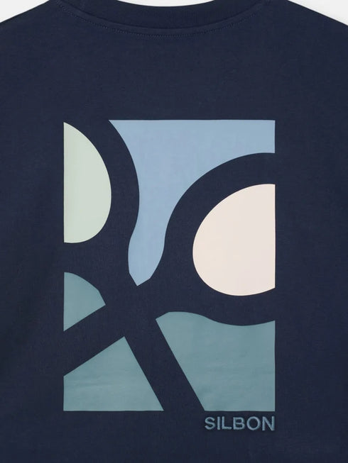 Silbon Camiseta Poster Raquetas Azul Marino