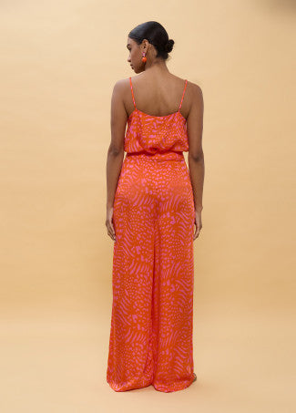 Top Lencero Estampado Manchas Rosa-Naranja Lola Casademunt LS2615075