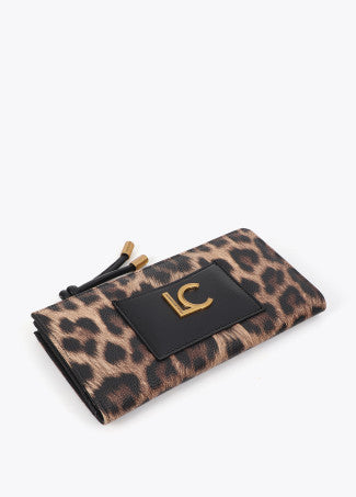 Billetero Efecto Piel Animal Print con Bolsillo Delantero Efecto Piel Negro-Marron LF2612013