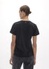 Camiseta Cuello Caja, Fit con Aberturas Laterales, Print Volumen Posicionad Negro Lola Casademunt