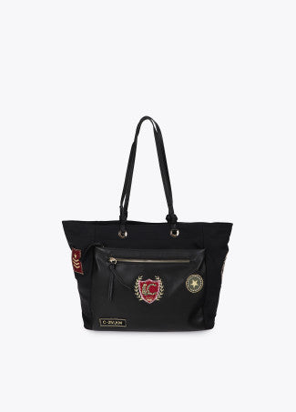 Shopper Nylon con Parches Negro Lola Casademunt