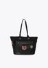 Shopper Nylon con Parches Negro Lola Casademunt