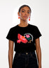 Camiseta Loro con Plumas Negro Lola Casademunt LS2615030