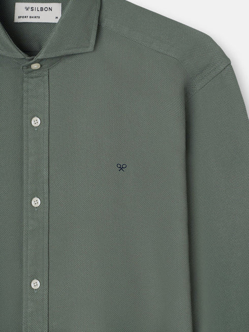 Silbon Camisa Sport Estructura Verde