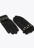 Guantes LC Efecto Piel con Pulsera de Tachas Personalizadas Negro LF2607029