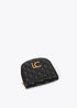 Monedero Efecto Piel Acolchada con Mini Tachas Negro LF2612003