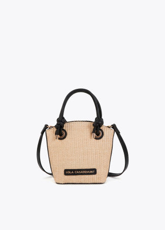 Bolsito Efecto Rafia Combinada con Efecto Piel Crudo Lola Casademunt LS2604064