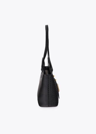 Shopper Material Trenzado Negro LF2604020