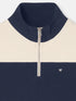 Silbon Sudadera Media Cremallera Raya Ancha Azul Marino