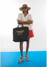 Bolso Desestructurado Rafia Summer Club Negro Lola Casademunt LS2604057