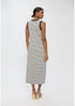 Vestido Rallas con Rib a Contraste Crudo-Negro Lola Casademunt LS2616149