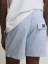 Silbon Bañador Rayas Finas Logo Azul Claro