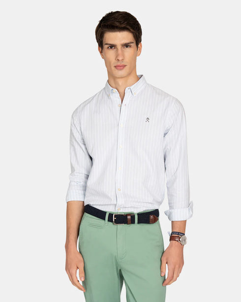 Harper & Neyer Camisa Shoreline Striped Oxford Sky Blue 201326019.000411