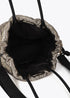 Shopper Tejido Fantasía Combinado con Efecto Piel Dorado Lola Casademunt
