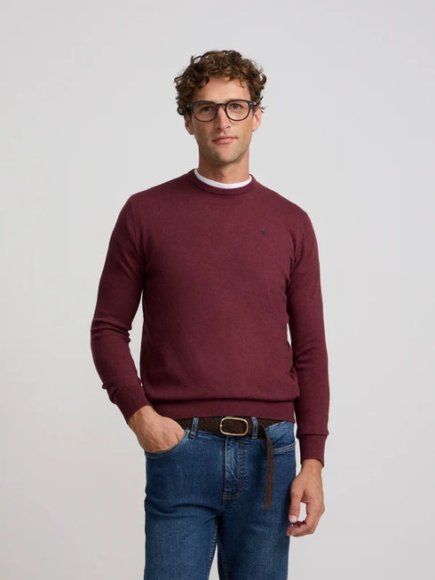 Silbon Jersey Cuello Redondo Burdeos