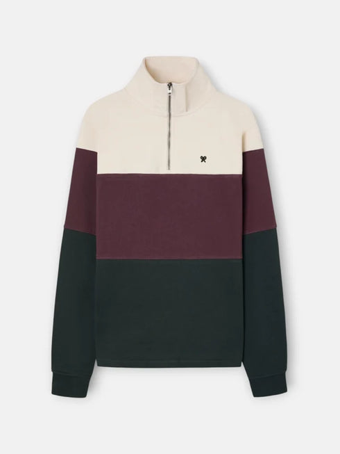 Silbon Sudadera Media Cremallera Bloques Verde