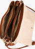 Bandolera con Solapa Canvas y Efecto Piel Crudo-Marron Lola Casademunt LS2604077