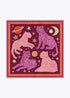 Pañuelo Cosmic Tigers 90x90cm Rosa-Naranja Lola Casademunt