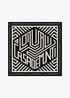 Pañuelo Optical Logo 55x55cm Negro-Crudo Lola Casademunt