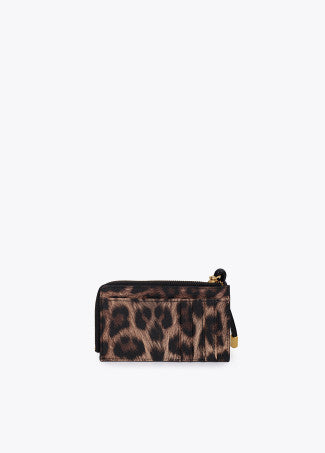 Tarjetero Efecto Piel Animal Print con Bolsillo Delantero Efecto Piel Negro-Marron LF2612011