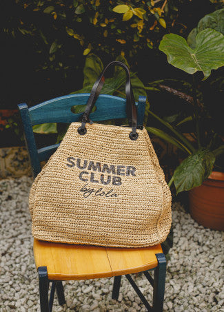 Bolso Desestructurado Rafia Summer Club Marron Lola Casademunt LS2604057
