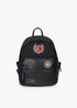 Mochila Nylon con Parches Negro Lola Casademunt