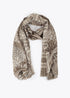Fular Siluetas Tigres 100*200cm Beige Lola Casademunt
