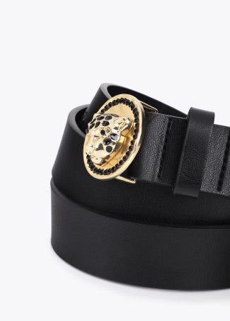 Cinturón Medalla Leopardo Negro-Metal Lola Casademunt