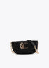 Bolso Evento Efecto Rafia Logo Leopardo Negro Lola Casademunt LS2604087
