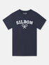 Silbon Camiseta Raqueta Media Azul Marino