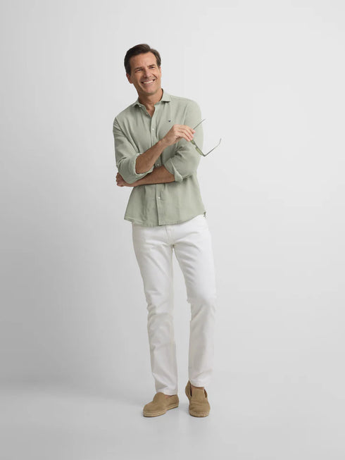 Silbon Camisa Sport Lino Verde Medio