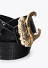 Cinturón Reversible Coco Hebilla Lc Animal Negro-Negro Lola Casademunt
