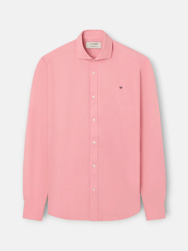 Silbon Camisa Sport Lino Rosa