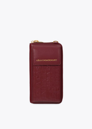 Funda de Móvil Logo Pespunte Burdeos Lola Casademunt
