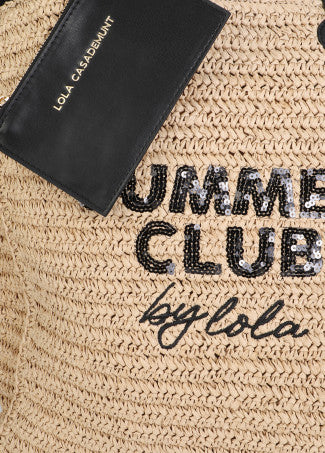 Bolso Desestructurado Rafia Summer Club Marron Lola Casademunt LS2604057