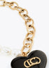 Collar Combinado Perlas y Cadena con Corazón Personalizado Metal-Negro Lola Casademunt