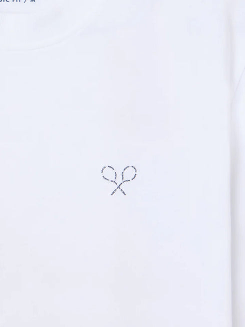 Silbon Camiseta Raquetas Lettering Blanca