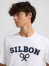 Silbon Camiseta Raqueta Media Blanca