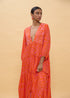 Vestido Largo Manga Larga Estampado Manchas Rosa-Naranja Lola Casademunt LS2616079